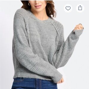 Z Supply Heather Gray Crew Neck Sweater